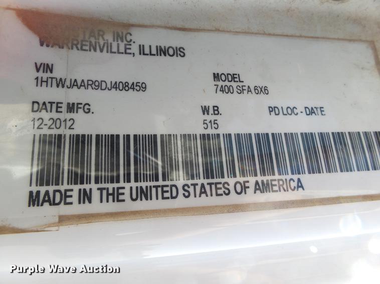 image for item EI9628 2013 International WorkStar 7300 digger derrick truck