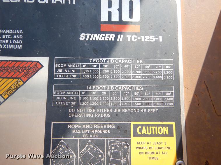 image for item EI9852 1995 Ford F800 crane truck