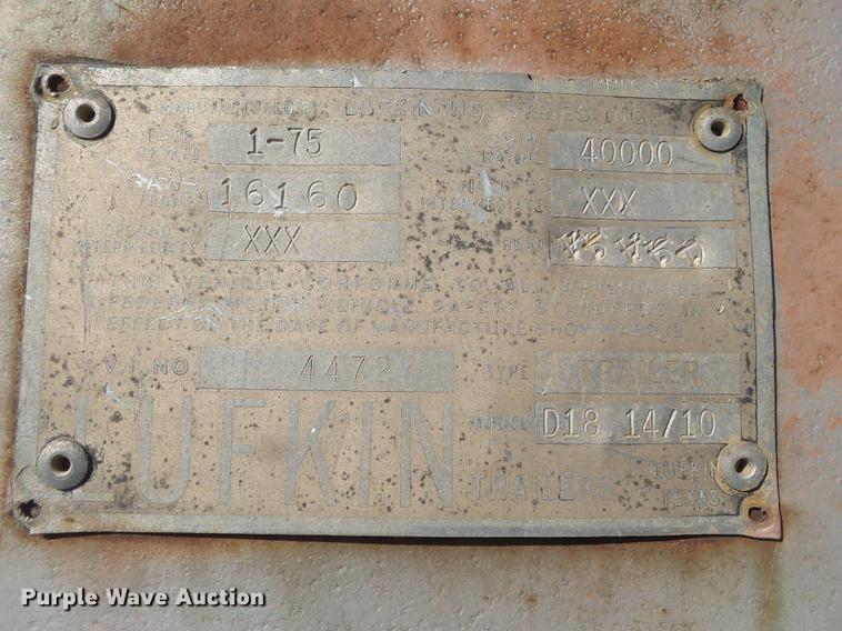 image for item EN9601 1975 Lufkin end dump trailer