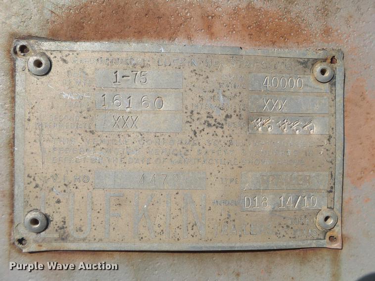 image for item EN9601 1975 Lufkin end dump trailer