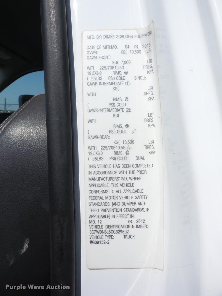 image for item K6266 2012 Dodge Ram 5500 bucket truck