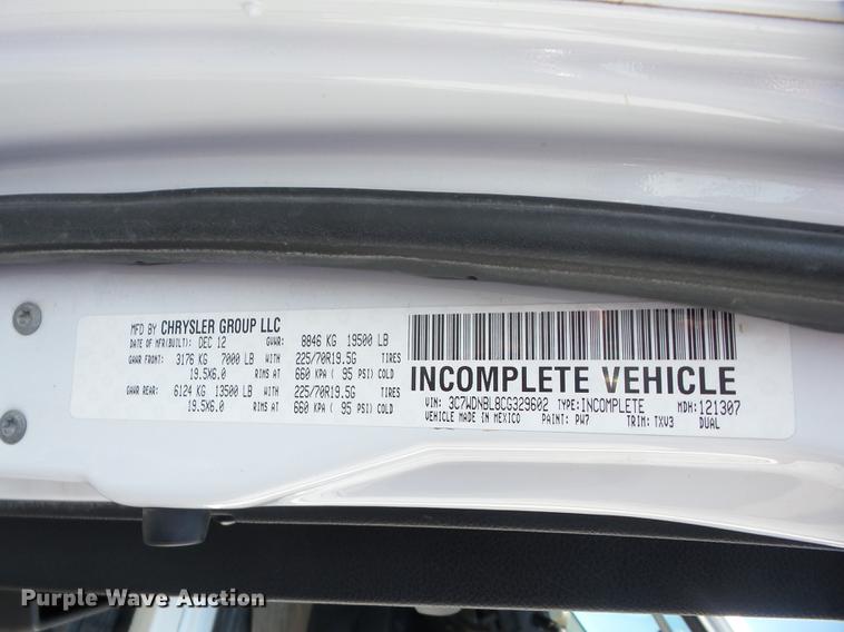 image for item K6266 2012 Dodge Ram 5500 bucket truck