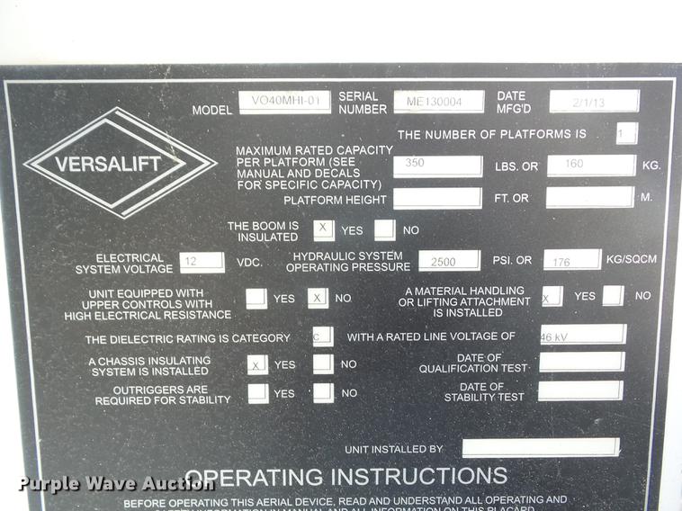 image for item K6266 2012 Dodge Ram 5500 bucket truck