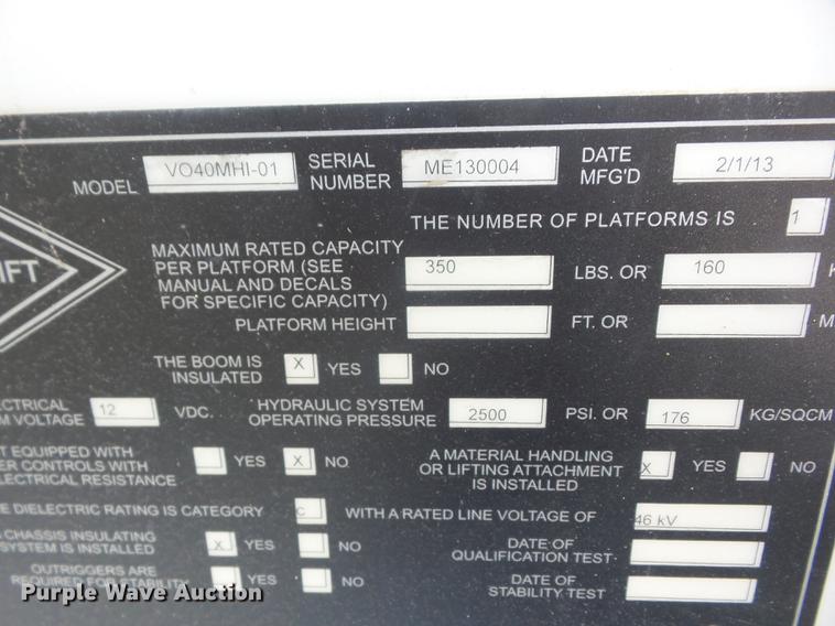 image for item K6266 2012 Dodge Ram 5500 bucket truck