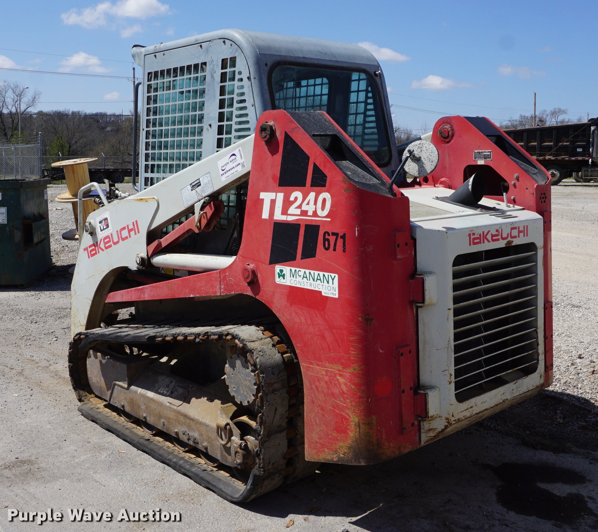 2008 Takeuchi TL240 skid steer in Shawnee, KS Item DB6226 sold