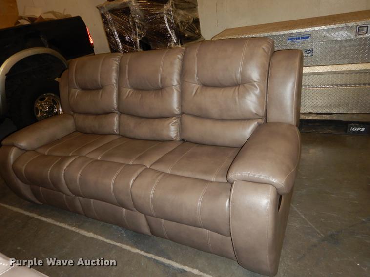 Conn's leather furniture in Topeka, KS Item EM9626 sold Purple Wave