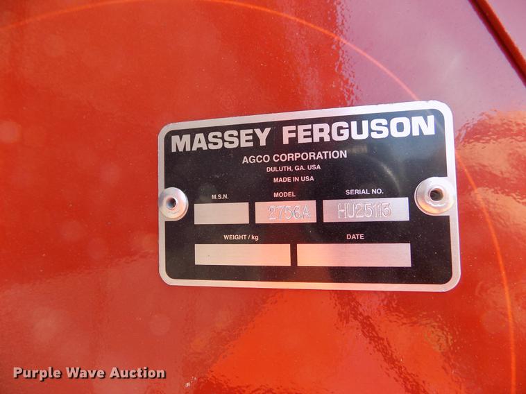 image for item DB9182 2009 Massey Ferguson 2756A round baler
