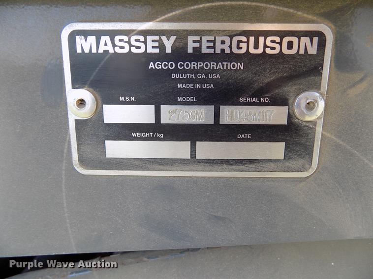 image for item DB9182 2009 Massey Ferguson 2756A round baler
