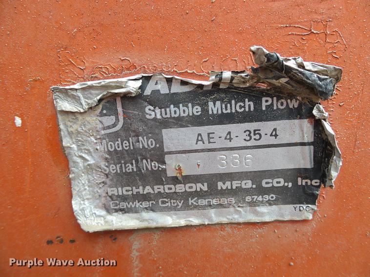 image for item DD5821 Richardson AE-4-35-4 sweep plow