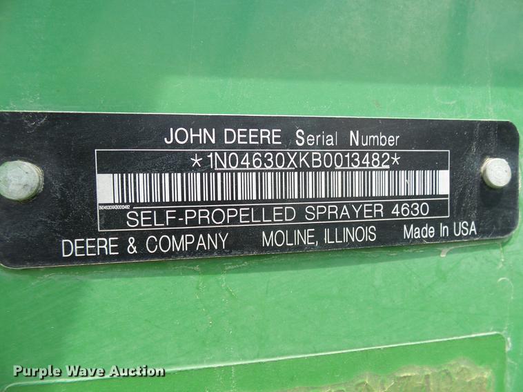 image for item DE5122 2011 John Deere 4630 sprayer