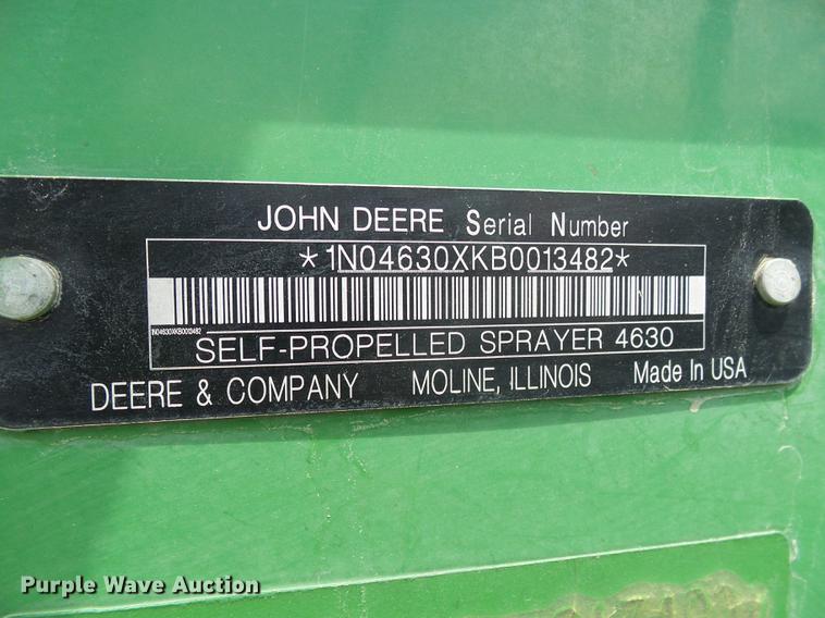 image for item DE5122 2011 John Deere 4630 sprayer
