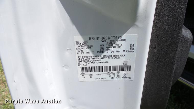 image for item DF4309 2013 Ford F150 pickup truck