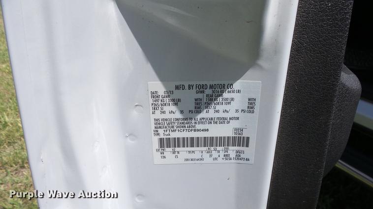 image for item DF4309 2013 Ford F150 pickup truck