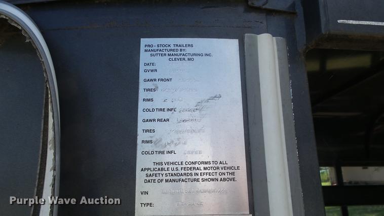 image for item DF4310 2004 Pro Stock livestock trailer
