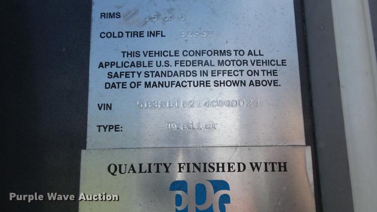 image for item DF4310 2004 Pro Stock livestock trailer