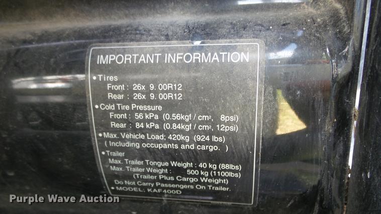 image for item DF4314 2016 Kawasaki Mule 610XC utility vehicle