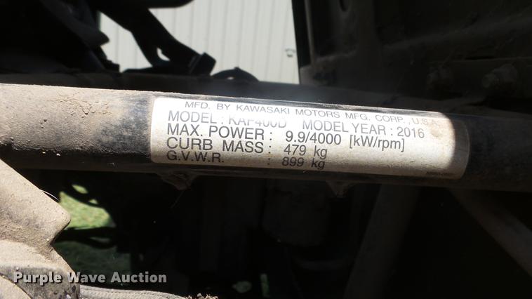 image for item DF4314 2016 Kawasaki Mule 610XC utility vehicle