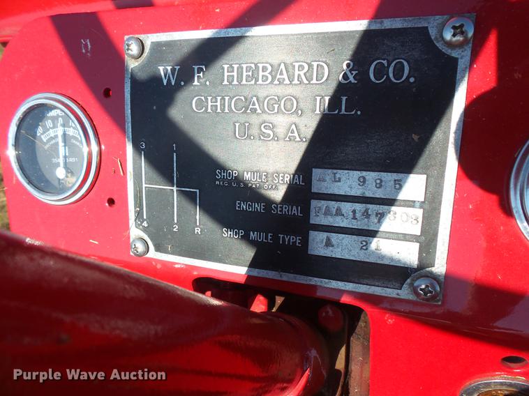 image for item EV9043 W.F. Hebard & Co A21 tractor