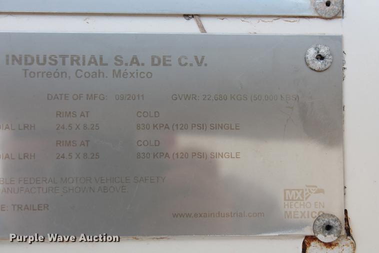 image for item DD4980 2011 EXA P-T2011 pneumatic dry bulk tank trailer