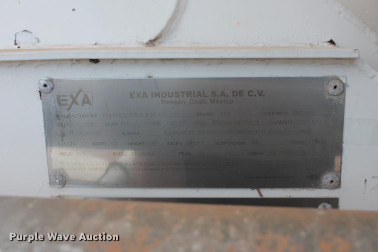 image for item DD4980 2011 EXA P-T2011 pneumatic dry bulk tank trailer