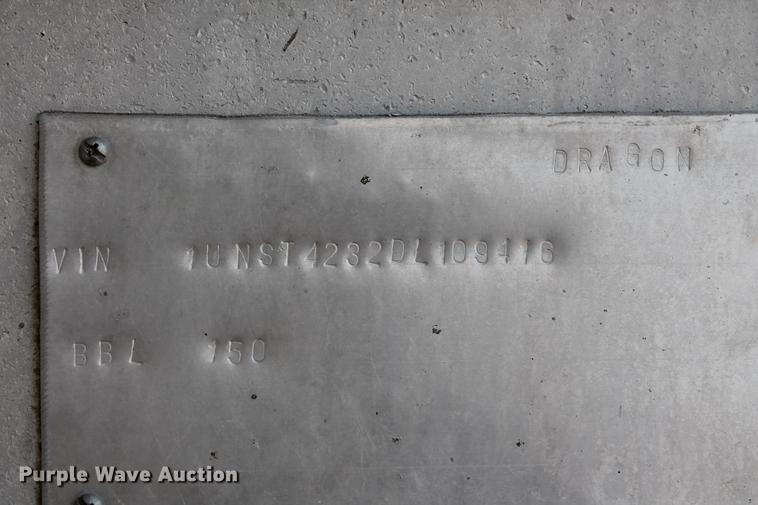 image for item DD4982 2013 Dragon 150BBL vacuum tank trailer