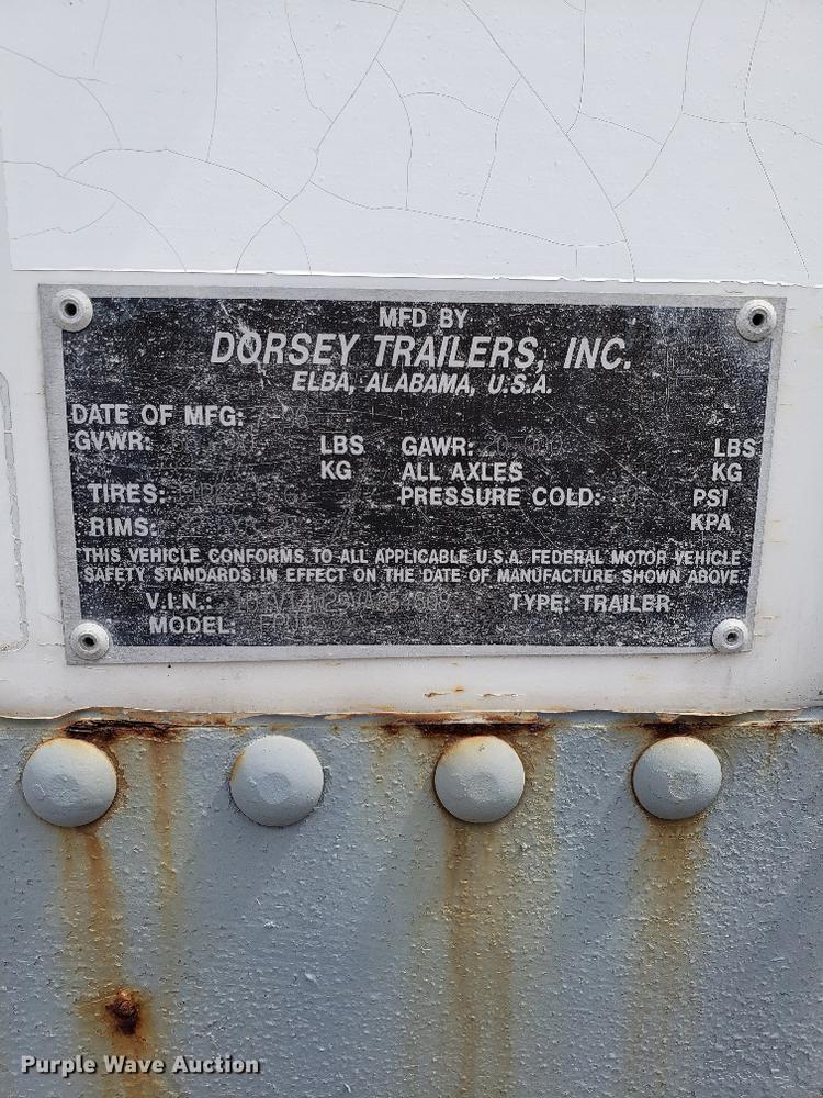 image for item G1298 1997 Dorsey dry van trailer