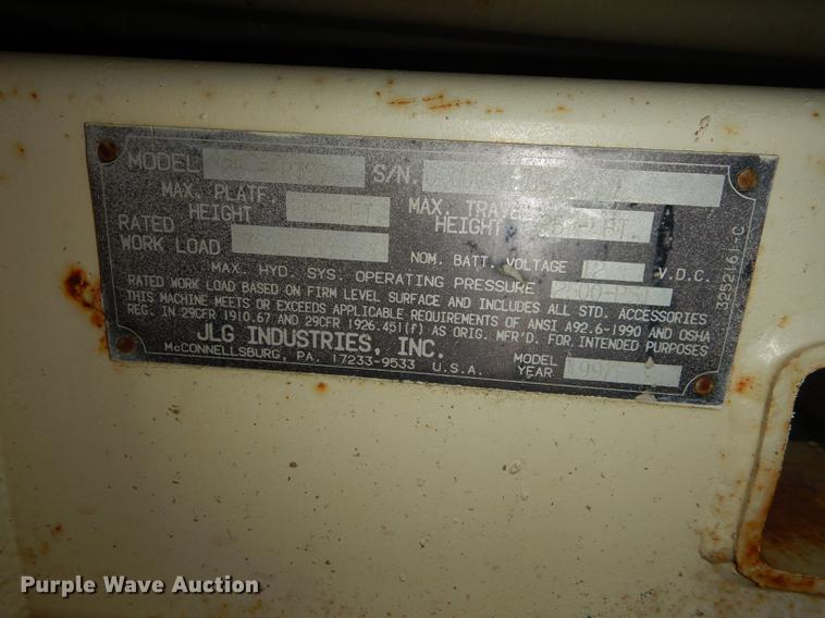 image for item DB8319 JLG 25RTS scissor lift