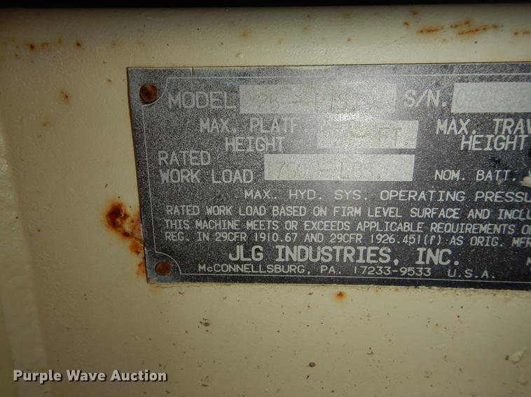 image for item DB8319 JLG 25RTS scissor lift