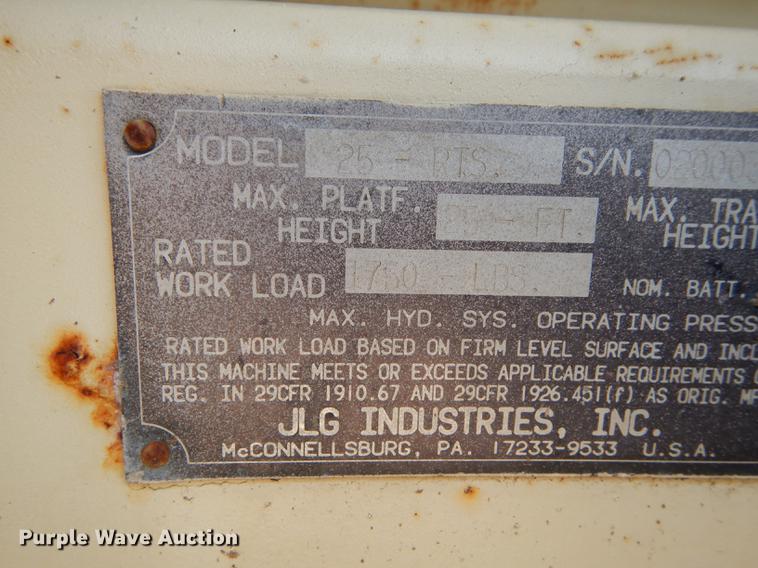 image for item DB8319 JLG 25RTS scissor lift