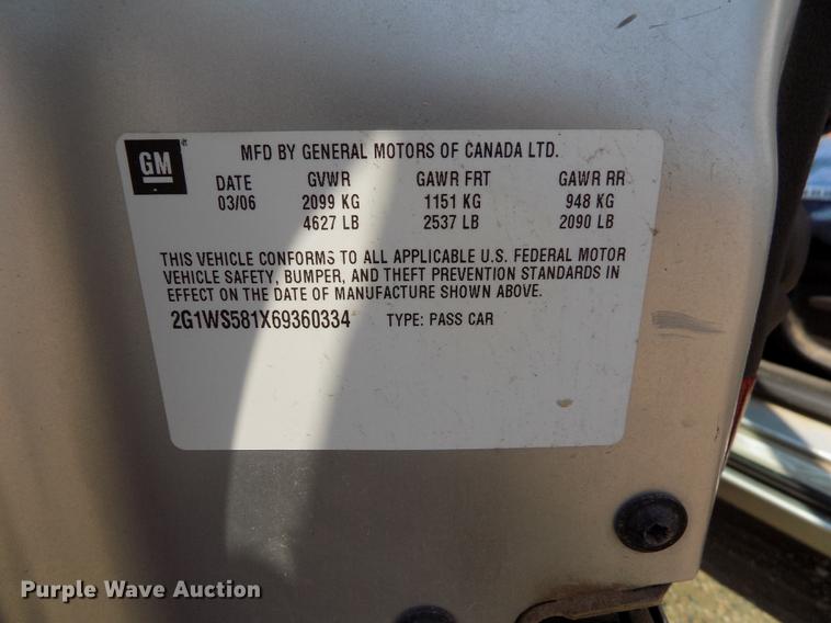 image for item DB9154 2006 Chevrolet Impala Police