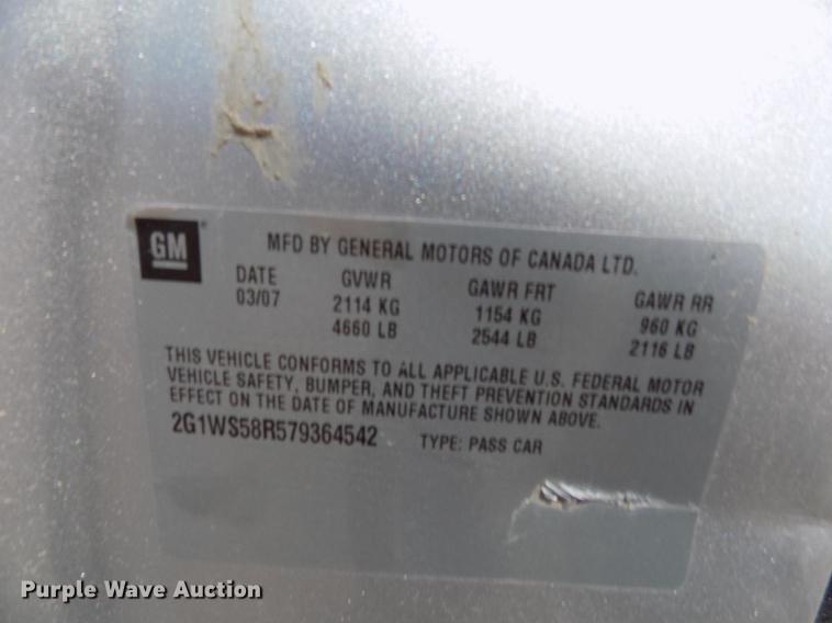 image for item DB9156 2007 Chevrolet Impala