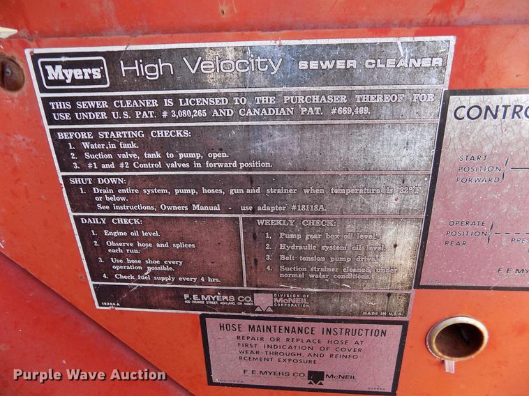 image for item DB9159 1991 Chevrolet Kodiak C6500 sewer jetter truck