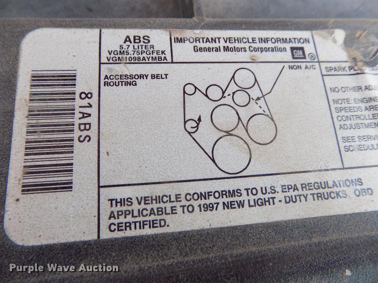 image for item DB9162 1997 Chevrolet C1500 Ext.Cab pickup truck