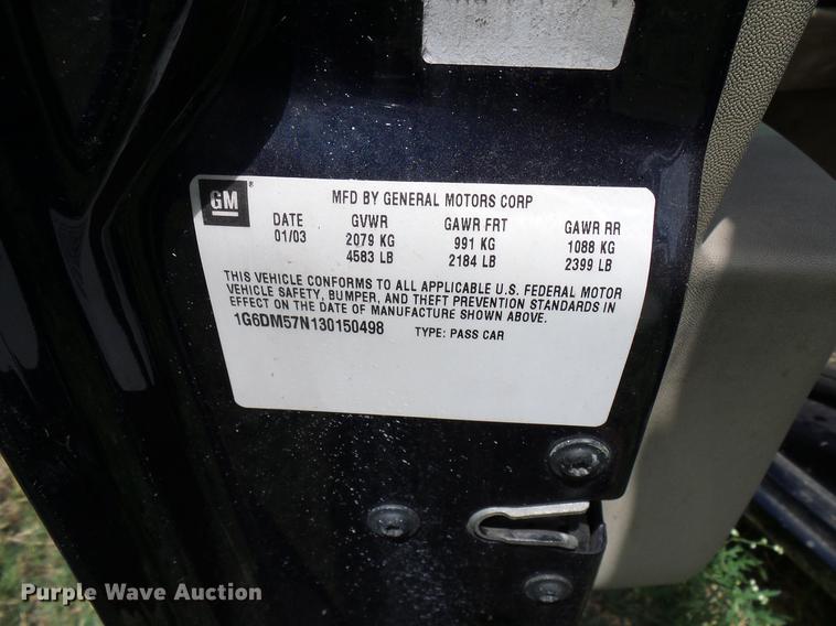 image for item DD8354 2003 Cadillac CTS