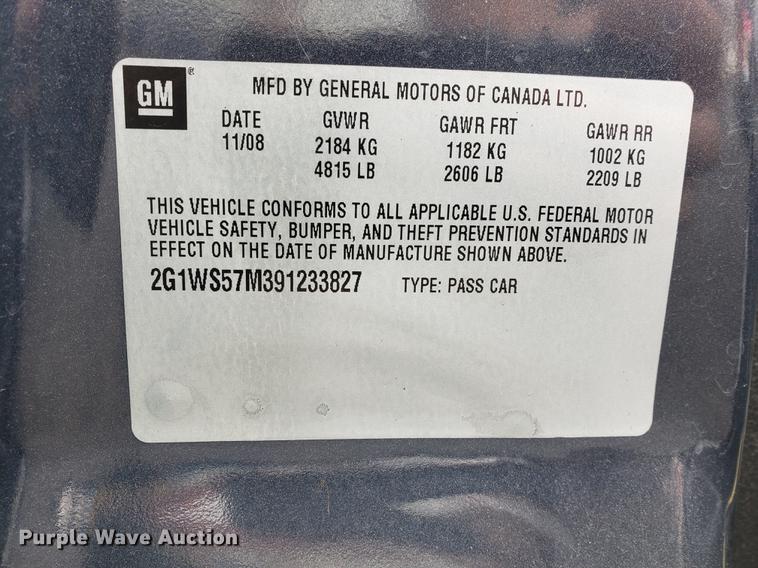 image for item DF2356 2009 Chevrolet Impala Police