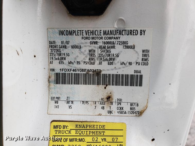 image for item DF2358 2008 Ford F450 Super Duty dump truck