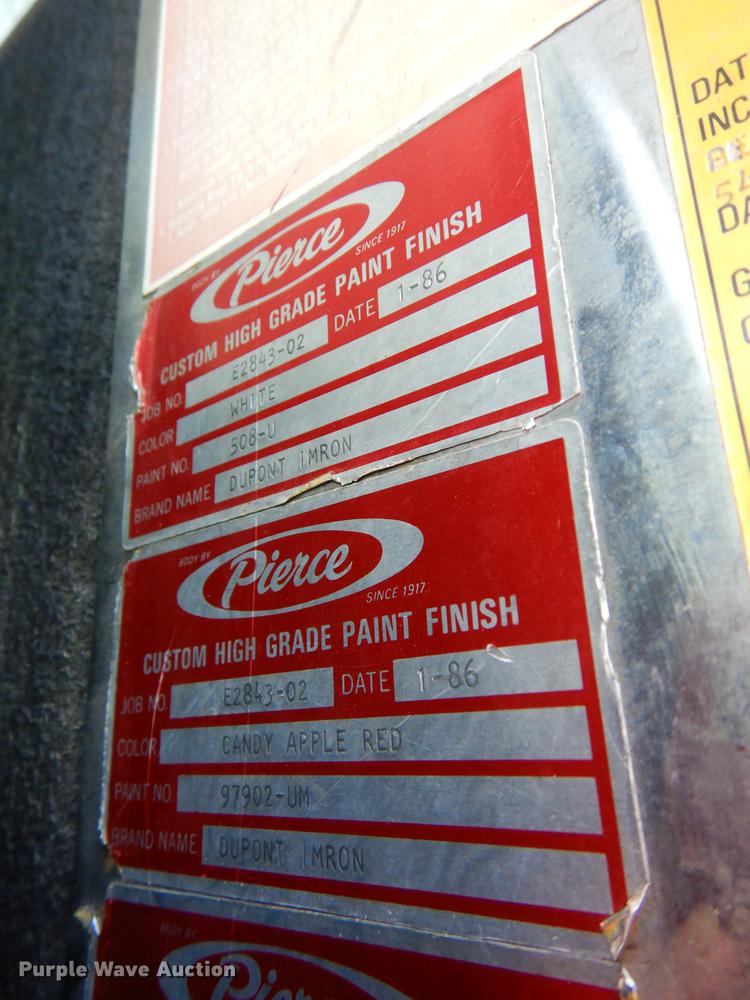 image for item EM9564 1986 Pierce Dash pumper fire truck