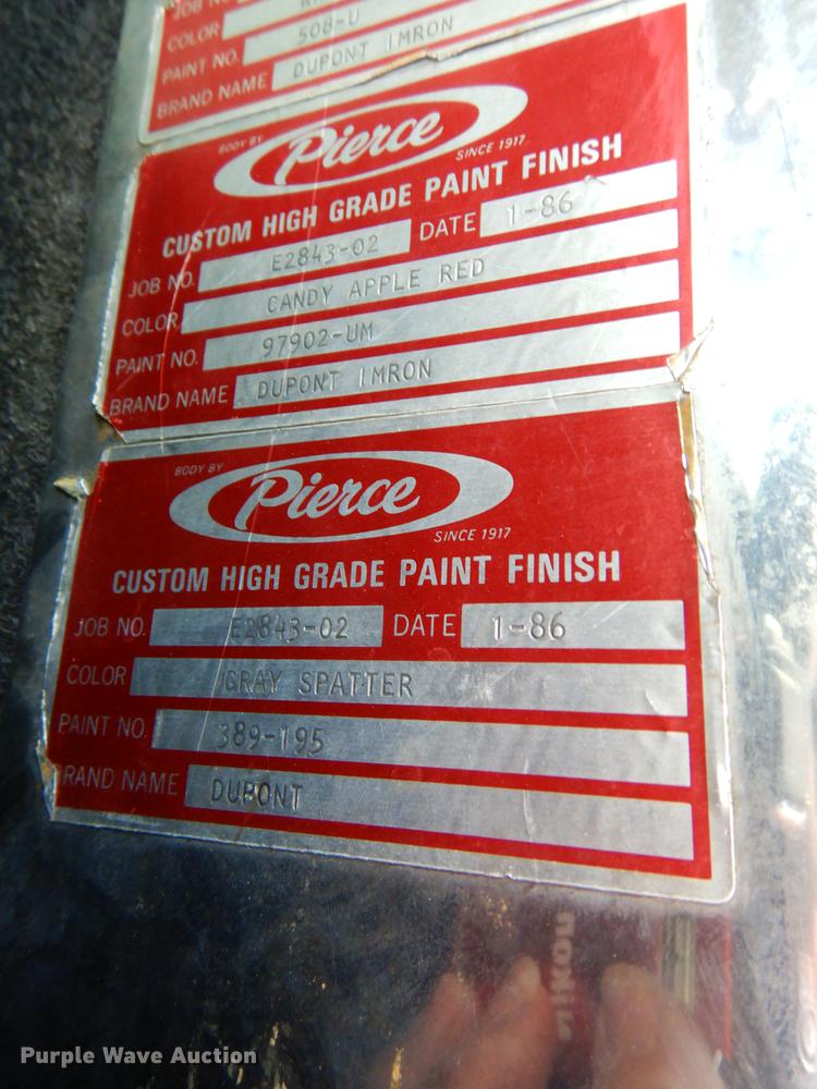 image for item EM9564 1986 Pierce Dash pumper fire truck