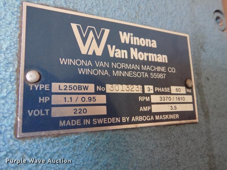 image for item ER9059 Winona Van Norman L250BW seat and guide machine