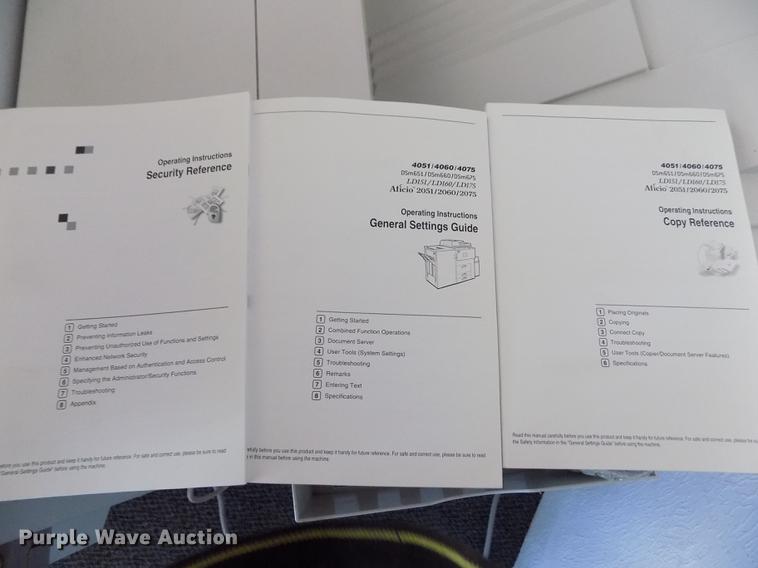 image for item ER9063 (2) Ricoh Aficio 2051 copy machines