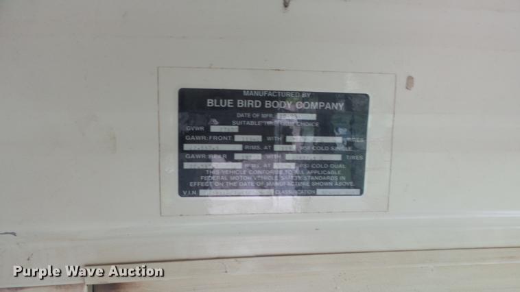 image for item ET9455 1996 Blue Bird TC2000 school bus