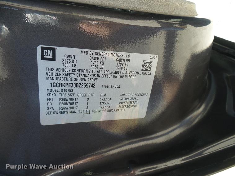 image for item DD5271 2011 Chevrolet Silverado 1500 Ext. Cab pickup truck