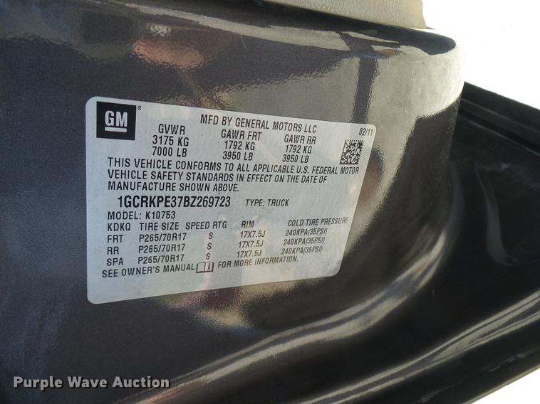 image for item DD5274 2011 Chevrolet Silverado 1500 Ext. Cab pickup truck