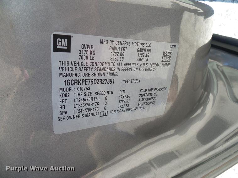 image for item DD5277 2013 Chevrolet Silverado 1500 Ext. Cab pickup truck