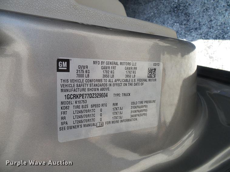 image for item DD5279 2013 Chevrolet Silverado 1500 Ext. Cab pickup truck