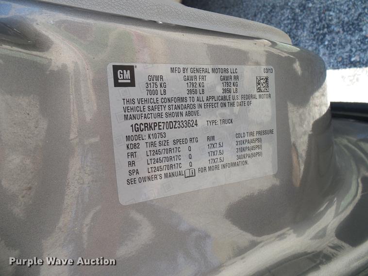 image for item DD5283 2013 Chevrolet Silverado 1500 Ext. Cab pickup truck