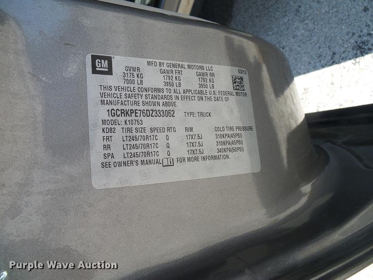 image for item DD5286 2013 Chevrolet Silverado 1500 Ext. Cab pickup truck