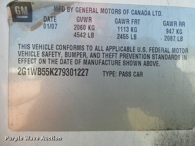 image for item DB7303 2007 Chevrolet Impala LS