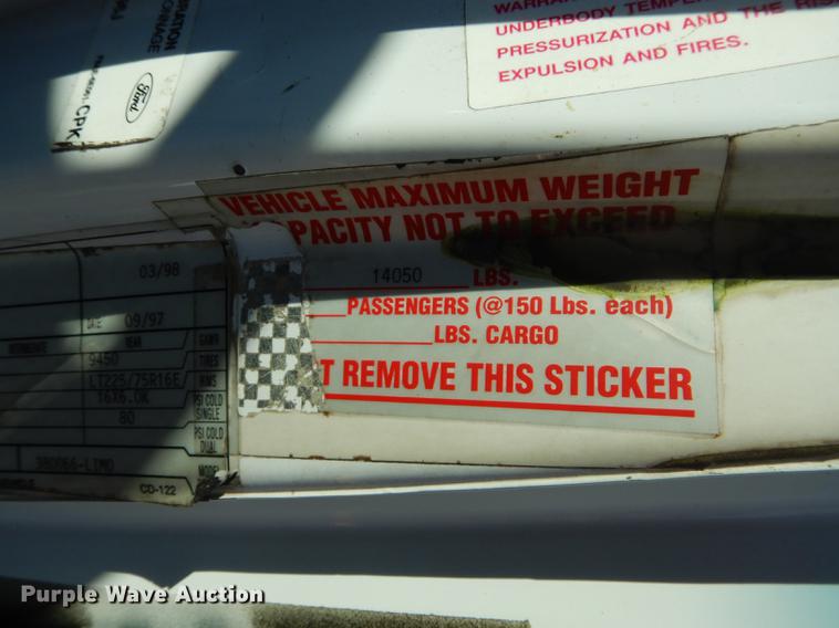 image for item DB8324 1998 Ford Econoline E450 Super Duty limousine bus