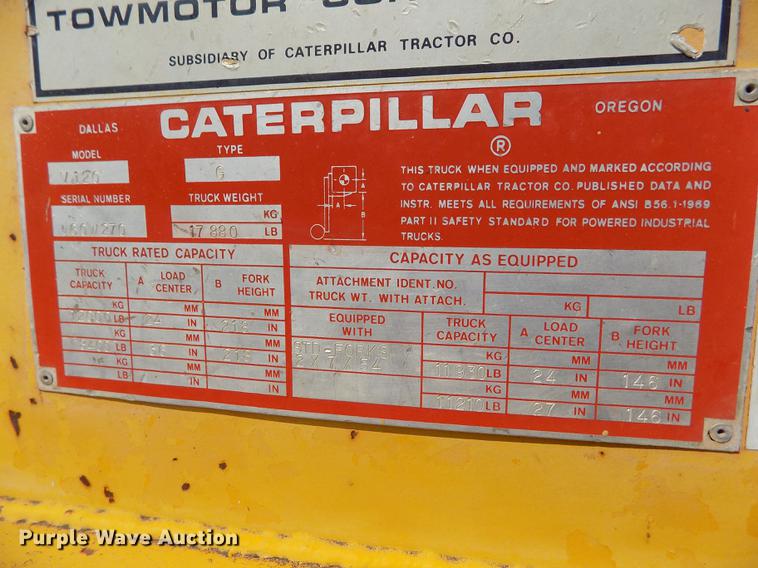 image for item DB9150 Caterpillar V120 forklift